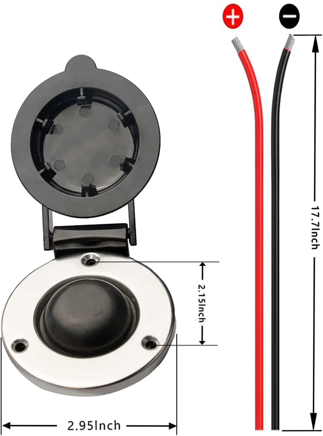 1 Pair Anchor Winch Contains 1 Up And 1 Down For Boat Marine Windlass Foot Switch 12V OR 24V Black Plastic