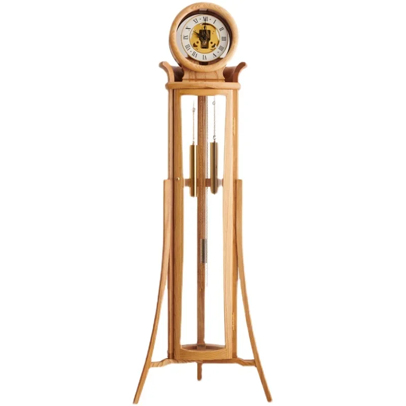 Mechanical Floor Clock Living Room European Style Villa Large Clock Chinese Retro Vertical Pendulum Clock