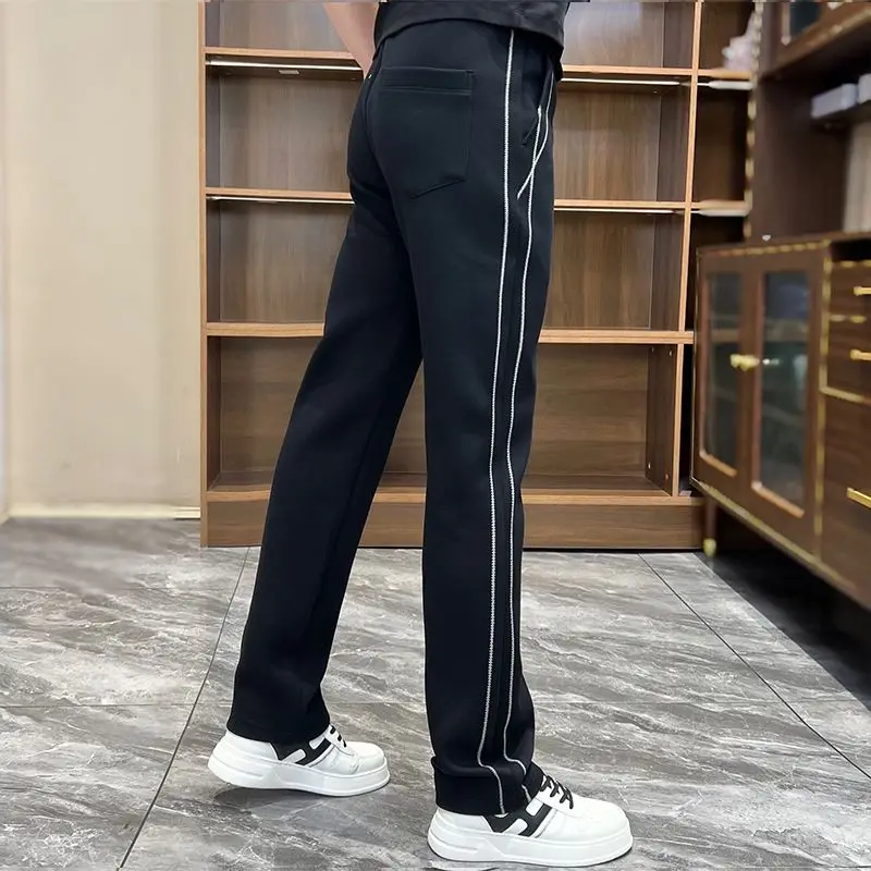 Men's Casual Pants Straight Leg Sweatpants Wide Leg Loose Sports Pants Men's Versatile Hanging Casual Pants