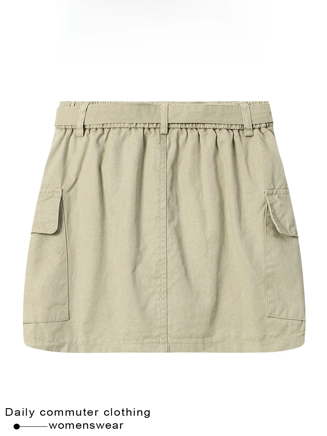 Casual High Waist  Skirt Shorts Women's Summer New Slimming Multi Pocket Belt Versatile Coshehkg Workwear Style