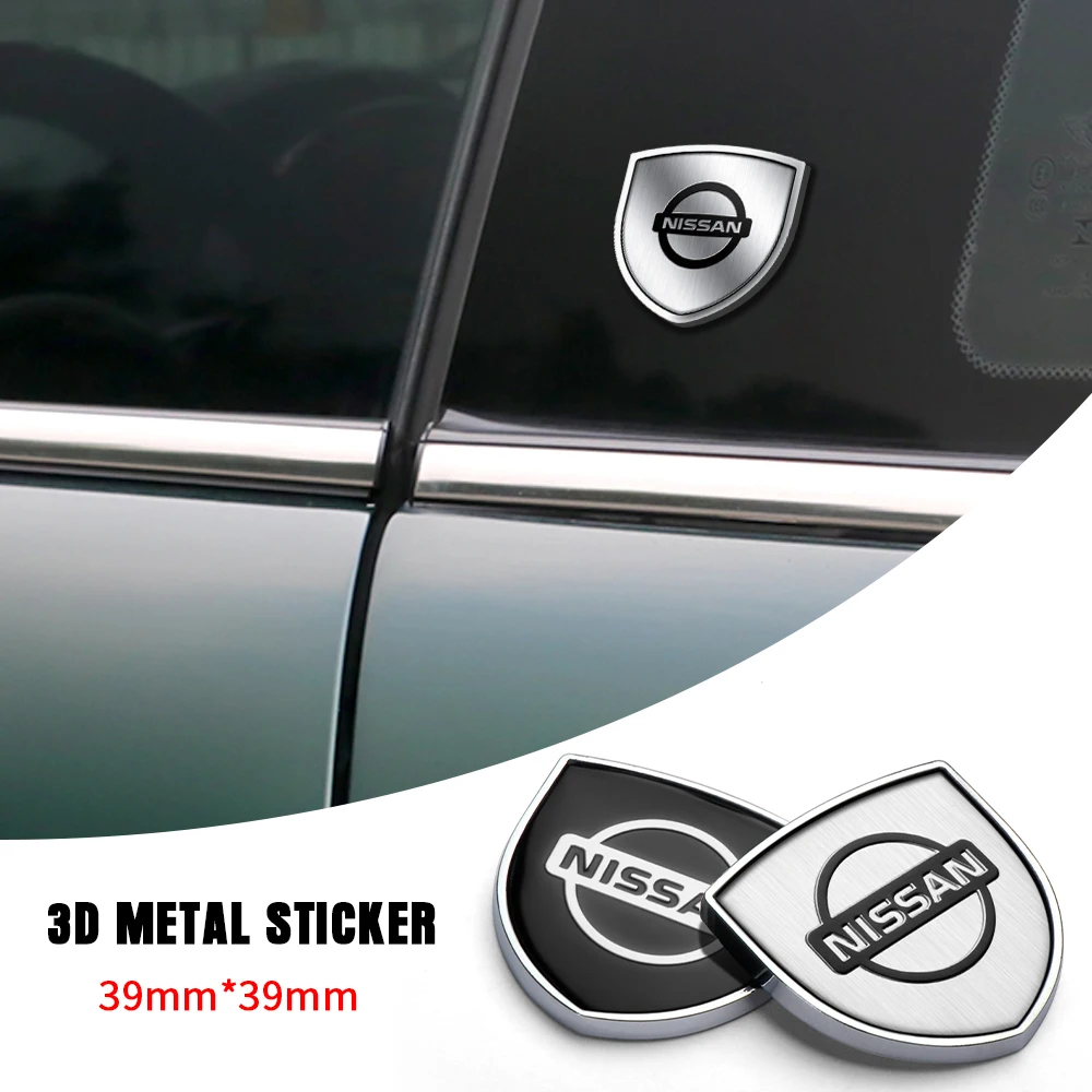 1/2Pcs Car Metal Alloy Emblem Body Trunk Decoration Sticker For Nissan Nismo X-trail Qashqai Note Juke Sentra Navara Micra Leaf