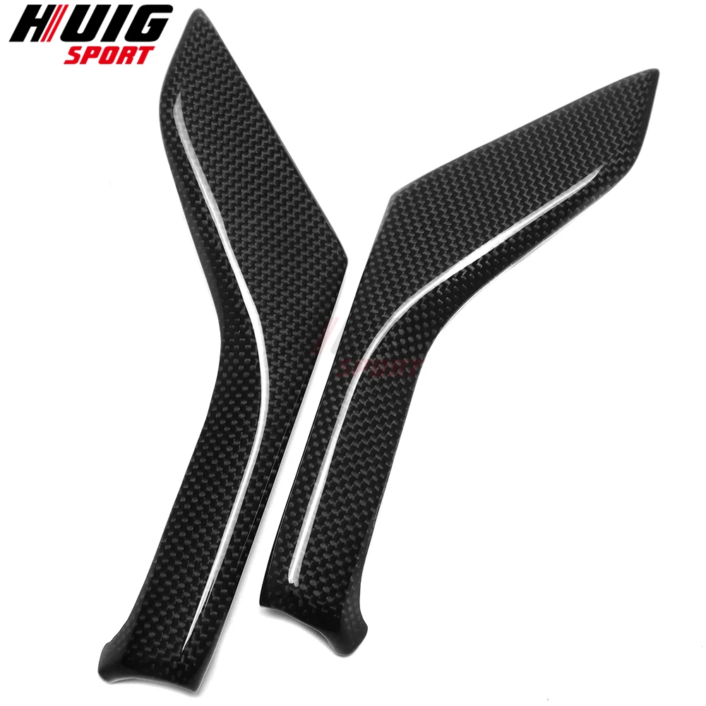 2Pcs Plain Carbon Fiber Car Inner Door Strip Panel Cover Trim Accessories For Porsche 911 992 Carrera Targa 2019 2020 2021- 2024