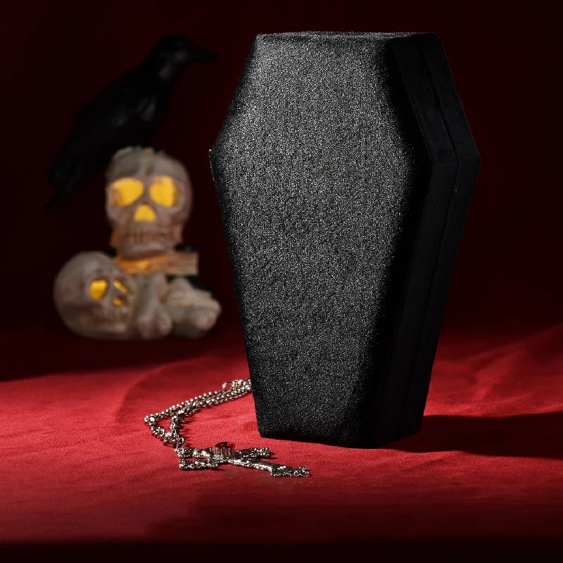 

Мини-готическая шкатулка для драгоценностей в форме гроба-футляр-органайзер для серег, колец, ожерелий, браслетов, уникальная идея подарка