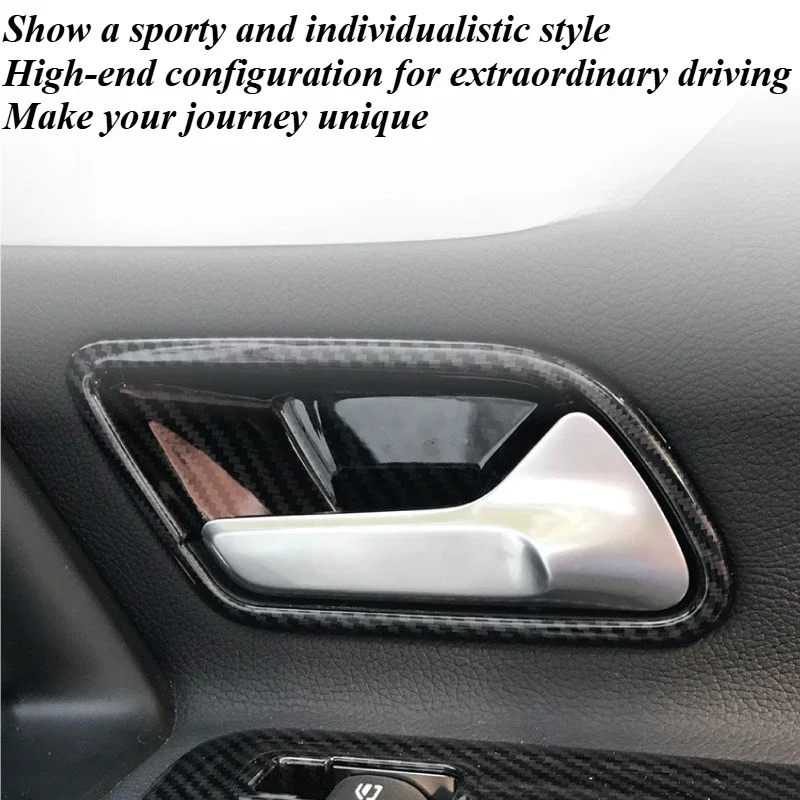 

Стайлинговые молдинги для Mercedes A-Class CLA W177 C118, внутренняя дверная ручка, крышка чаши, отделка из АБС-пластика, углеродное волокно, защита от царапин St