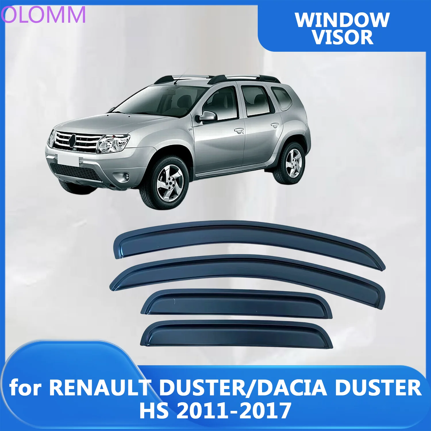 Deflectores de Viento para RENAULT DUSTER DACIA DUSTER HS 2011 2012 2013 2014-2017, Protectores de Lluvia, Visera para Puerta, Parasol para Ventana