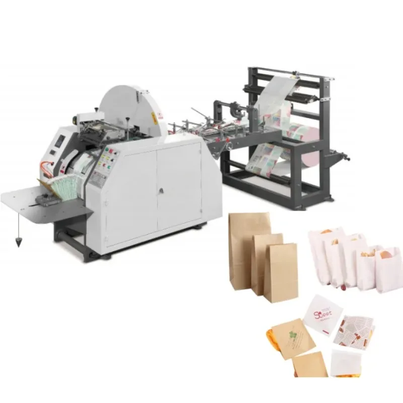 Fully Automatic Higher Efficiency Simple Machine To Make Shopping Paper Bag High Quality Kraft Food Paper Bag Making Machine