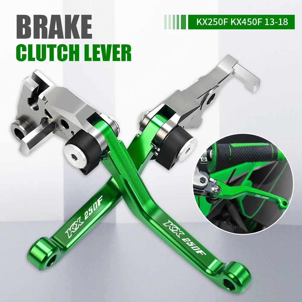 For KAWASAKI KX250F KX450F KX 250 450 F KXF 250 450 2013 2014 2015 2016 2017 2018 Pivot Foldable Brake Clutch Levers hand Brakes