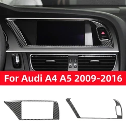 For Audi A4L A4 B8 Q5 A5 2009-2016 Accessories Carbon Fiber modified Interior Car Navigation Warning Light Frame Trim Sticker