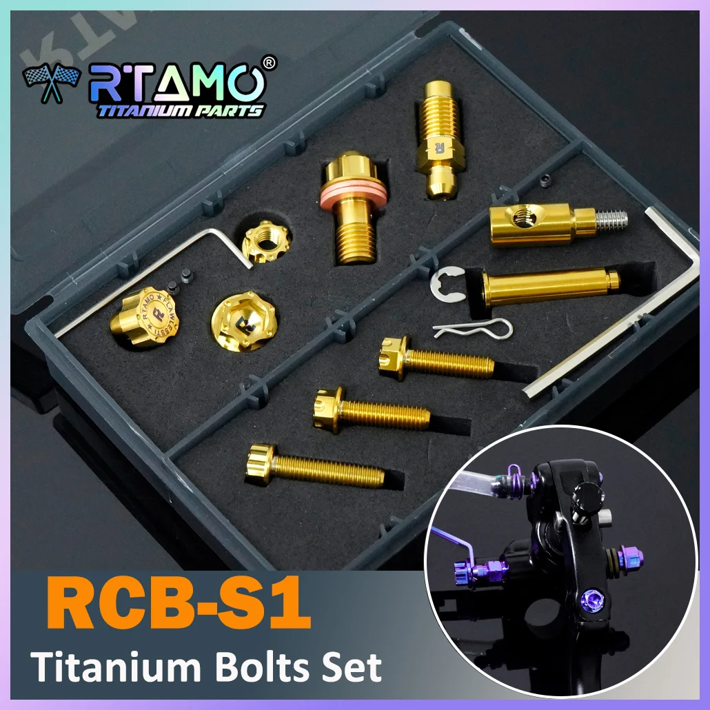 RTAMO Gr5 Titanium Bolts Banjo Bleeder Set Screw for RCB S1 Brake Pump
