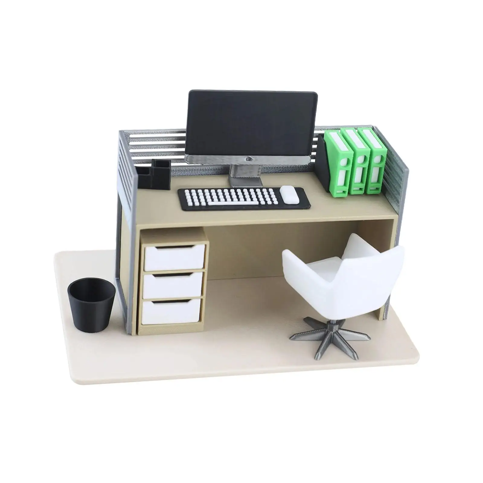 Desk Decoration Miniature Accessories Set 1 12 Scale Office Table for Dollhouse Miniature Collection