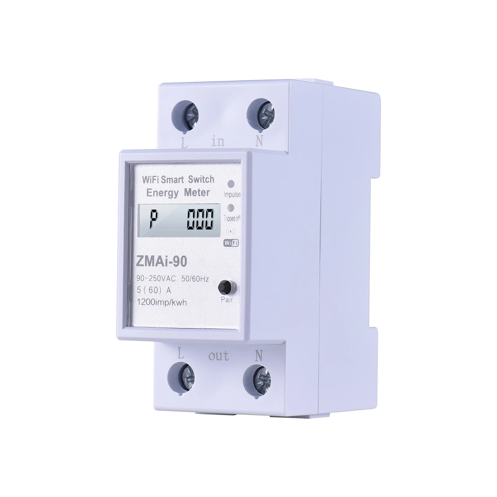 

WiFi Intelligent Energy Meter Support TY APP Control Single-Phase Din Rail Smart Electricity Meter Power Consumption Kwh Meter