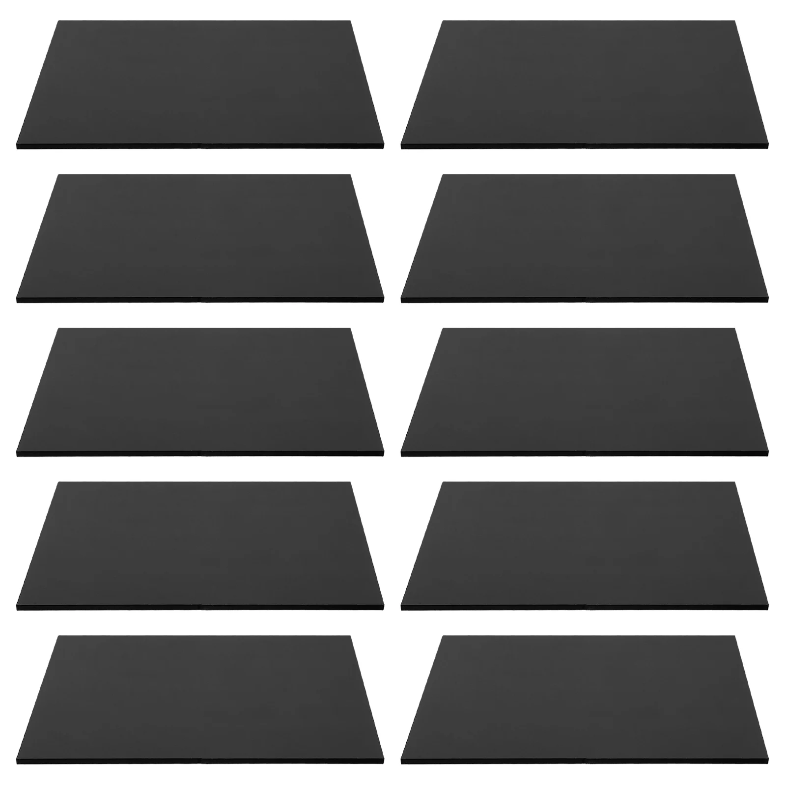 10pcs Black Acrylic Sheet 100x100mm 2mm Thick Diy Crafting Plate For Painting Projects Home Decor Display Supplies