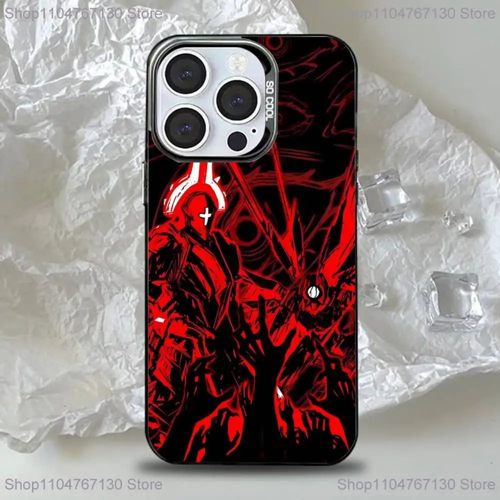 Чехол для телефона U-Ultrakill для iPhone 16,15,14,13,12,11, Pro, Max, Plus, Mini, XS, SE, черный матовый жесткий бампер с защитой от падения