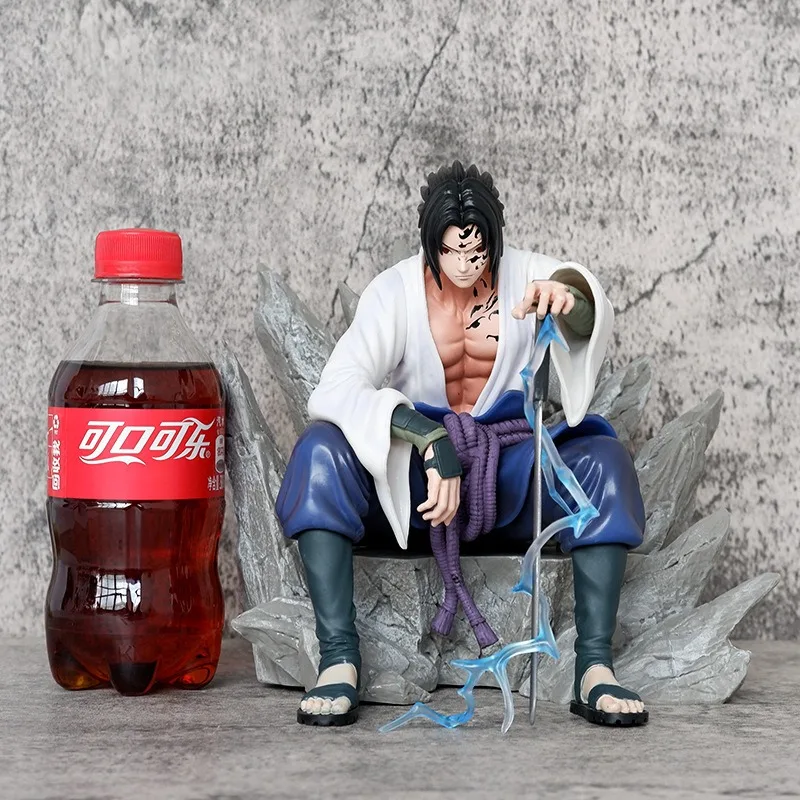 

18cm NARUTO Uchiha Sasuke Mantra Seal Action Figure Sitting Pose Pvc Model Statue Collection Decoration Toys Gift Ornaments