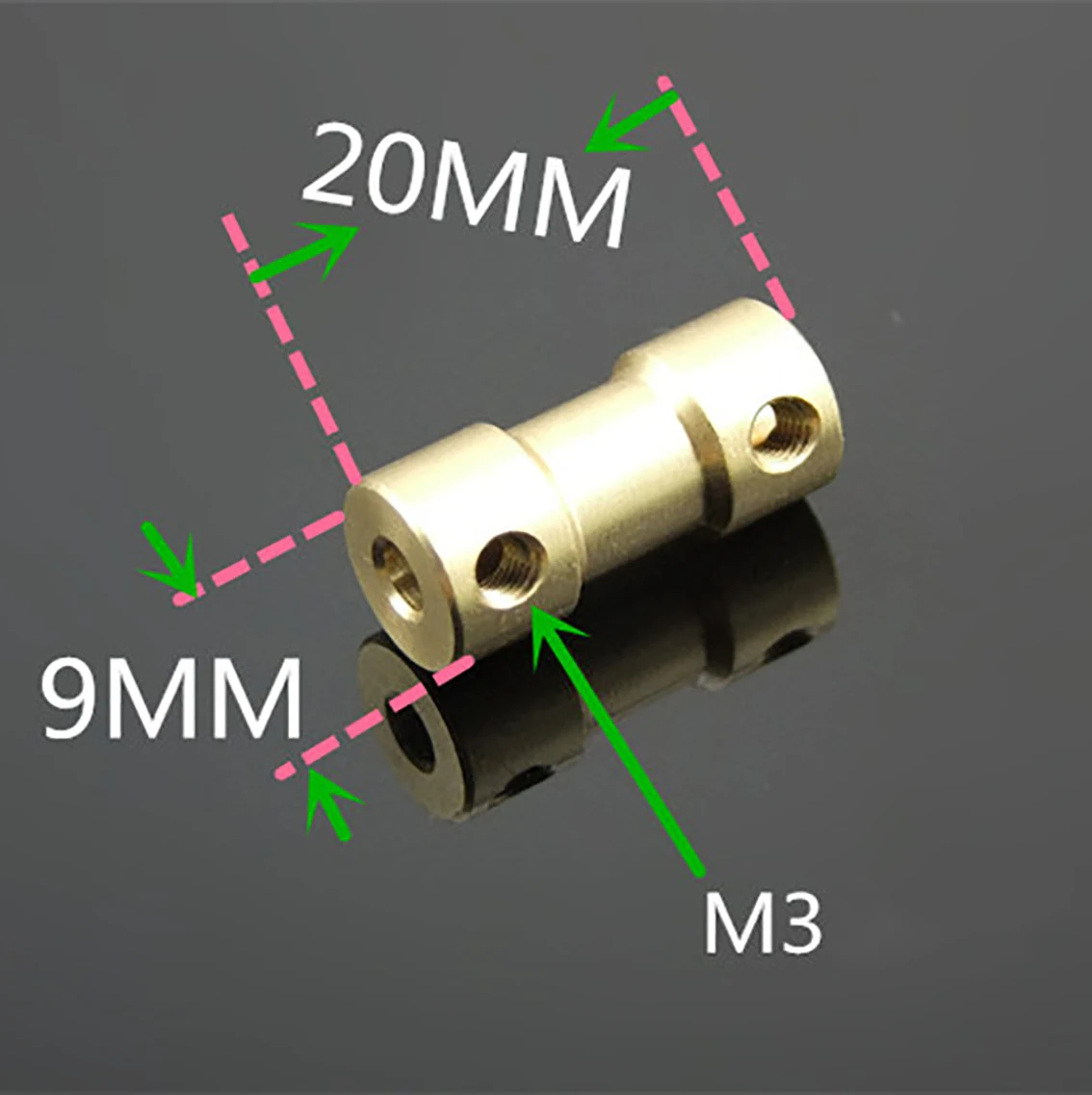 2Pcs Copper Rigid Shaft Coupler Bore 2/2.3/3/3.17/4/5/6mm Motor Coupling Connector Vehicle Ship Aircraft Model Parts