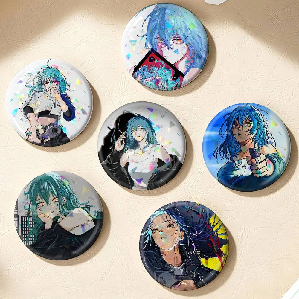 SAKAMOTO DAYS Akira Akao   75mm 44mm 25mm Brooch Backpack Hat Pins Accessories Toys Badge