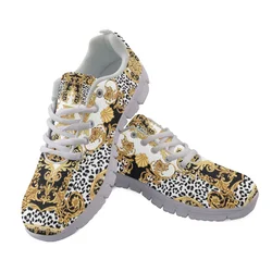 Golden Leopard Lace Chain Sports Shoes Mens Womens Teenager Kids Children Customized Sneakers Custom High Quality Couple Shoes