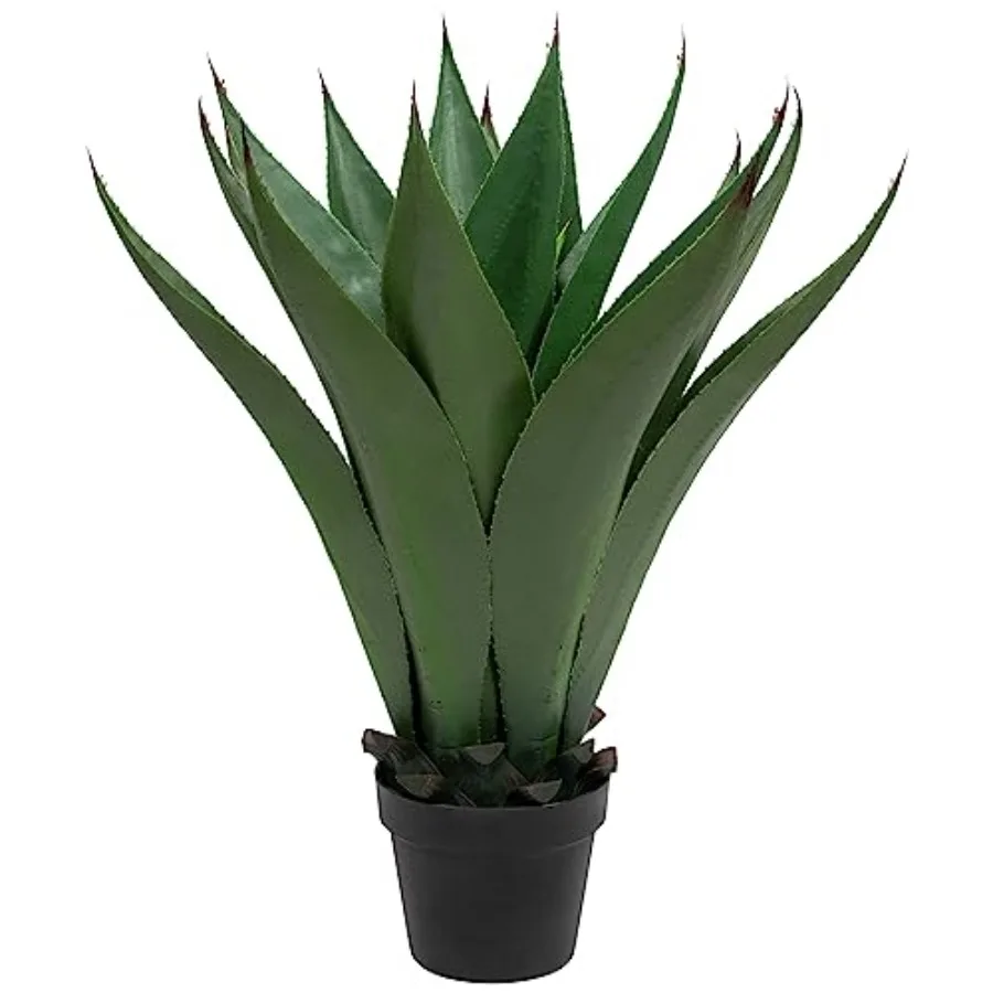 

Искусственное растение агава американского в горшке, 23,5 см, для декора дома и офиса, реалистичный искусственный кактус зеленого цвета с эффектом живого растения