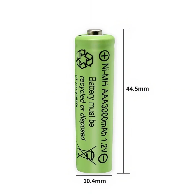 Bateria recarregável AAA NI-MH de 1,2V 2000mAh