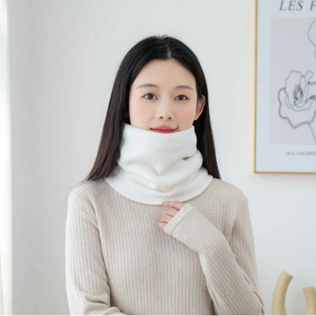 Cachecol de Cashmere Simples e Versátil para Mulheres, Quente e Tricotado para Primavera, Outono e Inverno