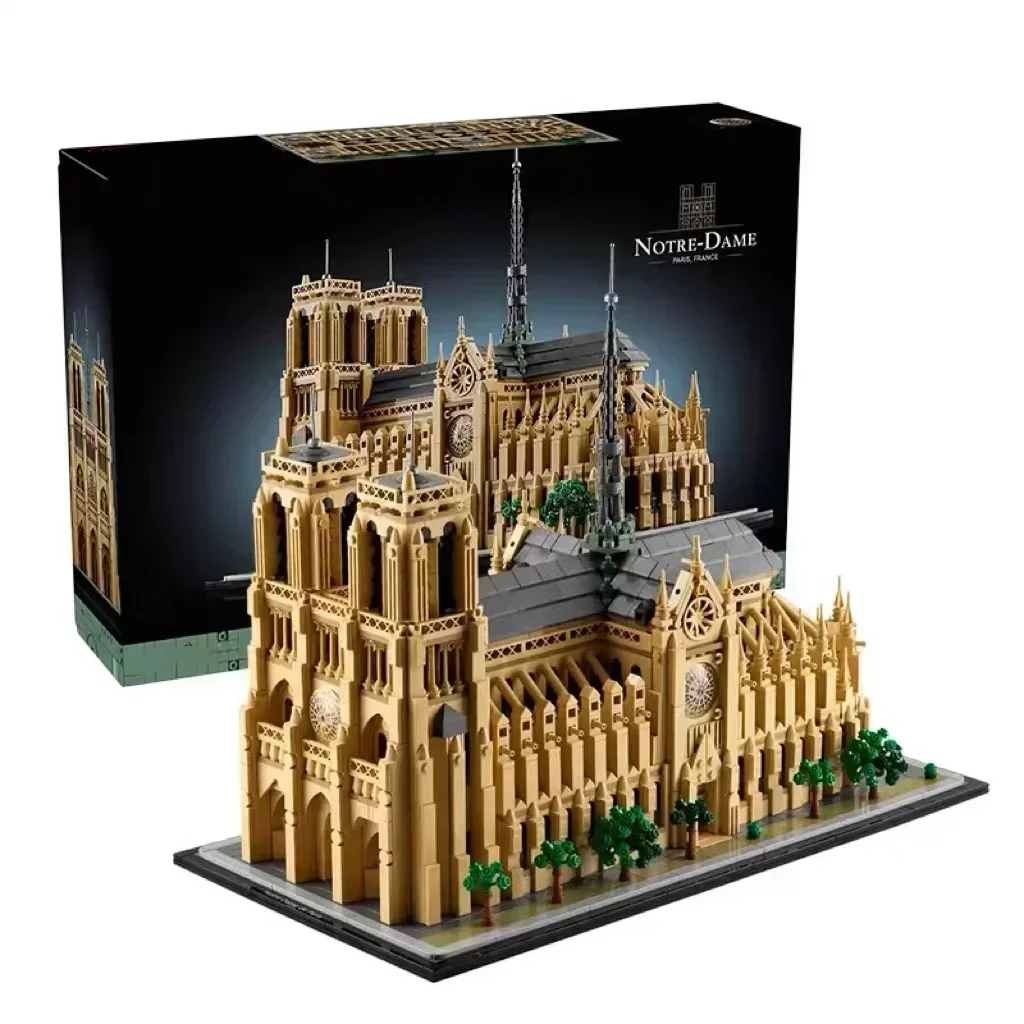 2024 neue notre dame de paris weltberühmte Architektur Modellbau stein Ziegel Lernspiel zeug Geschenk für erwachsene Kinder