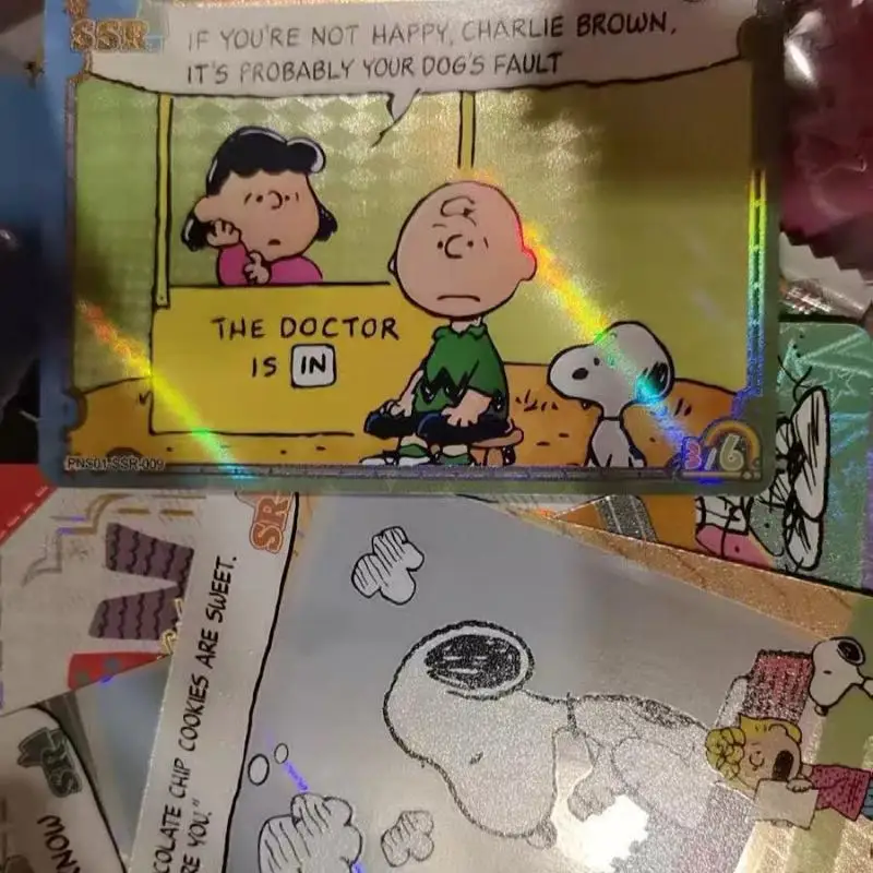 كايو سنوبي جمع بطاقة قانون واحد أصيلة أنيمي البضائع تشارلي براون الفول السوداني كاريكاتير بطاقة الألعاب حقيبة صندوق كامل الساخن