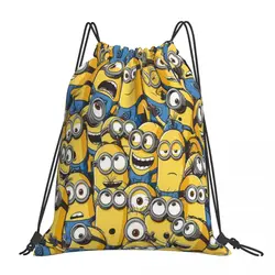 Sac à dos de voyage avec logo personnalisé, sac à bandoulière de proximité, sac de rangement pour étudiants, sac d'école, motif minions ꦫ