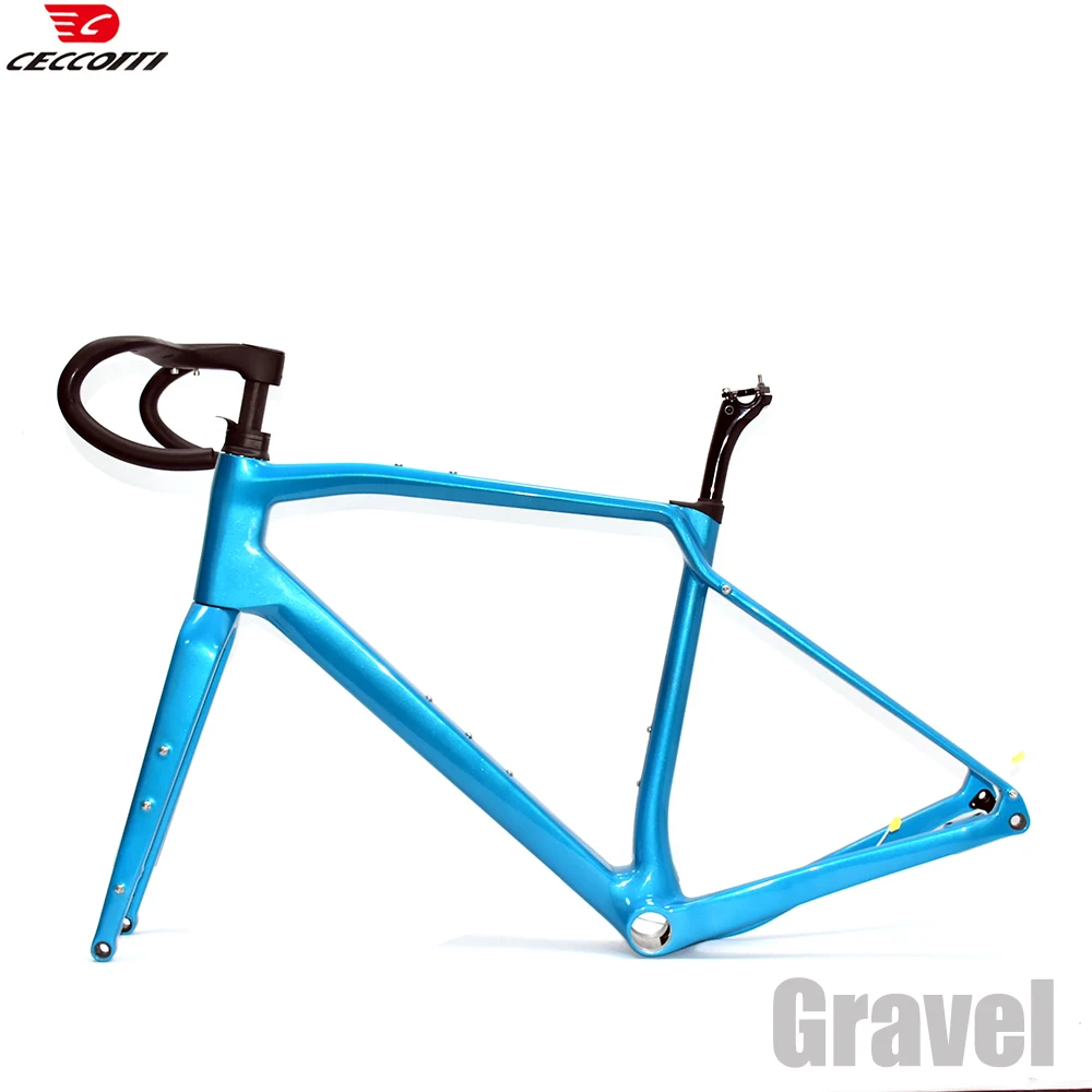 Gravel Bike Frame with Disc Brake, Internal Cable Bicycle Frameset, 700C * 47C Gravel