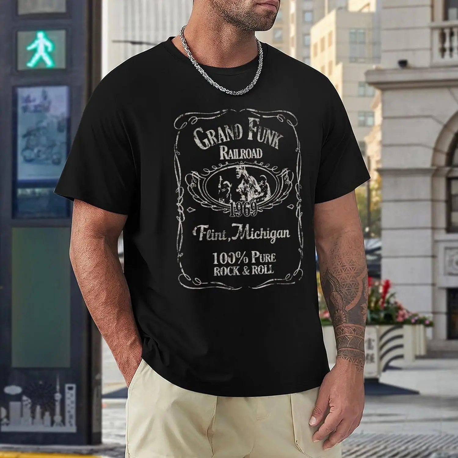 Camiseta masculina de manga curta verão o pescoço solto gráfico camiseta, 4x-grande