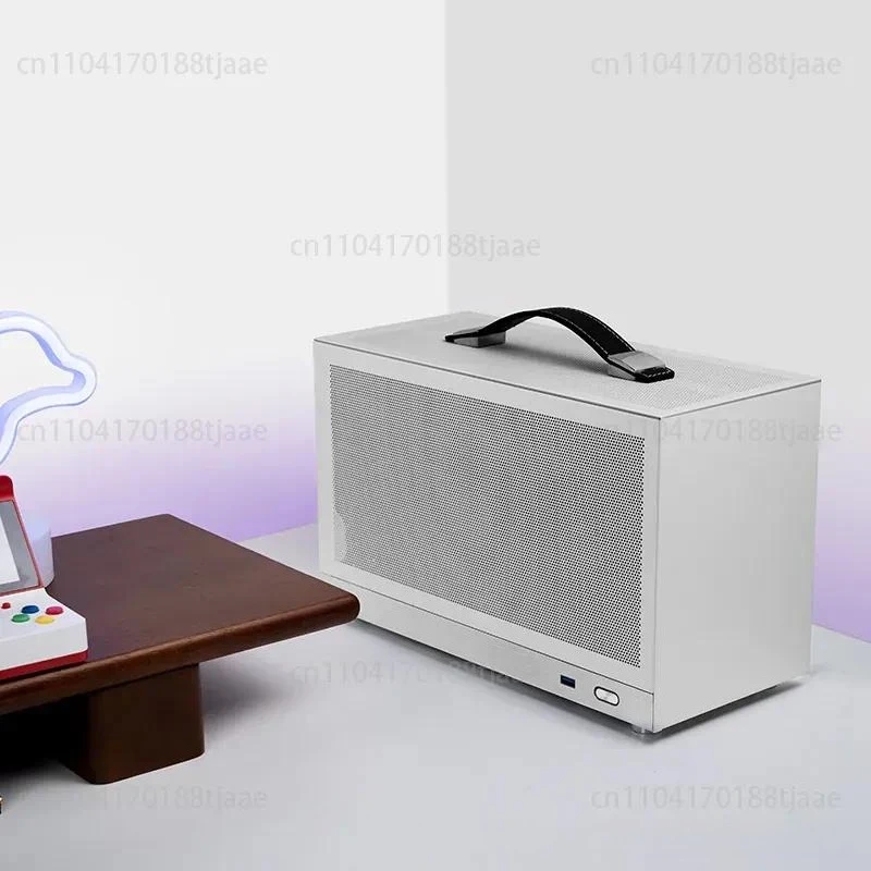 Mini Small Chassis Portable Portable Double Side Mesh with Aluminum Strip S400PRO ITX Chassis