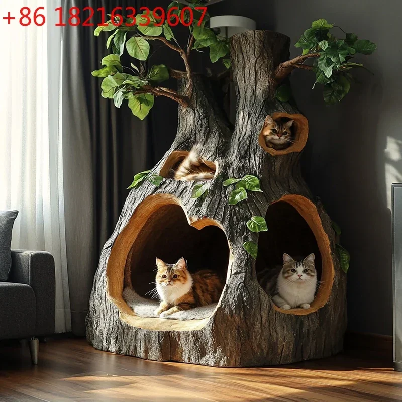 TAO Simulation green plant large cat climbing frame tree house landscape hotel villa atmosphere tree ornament