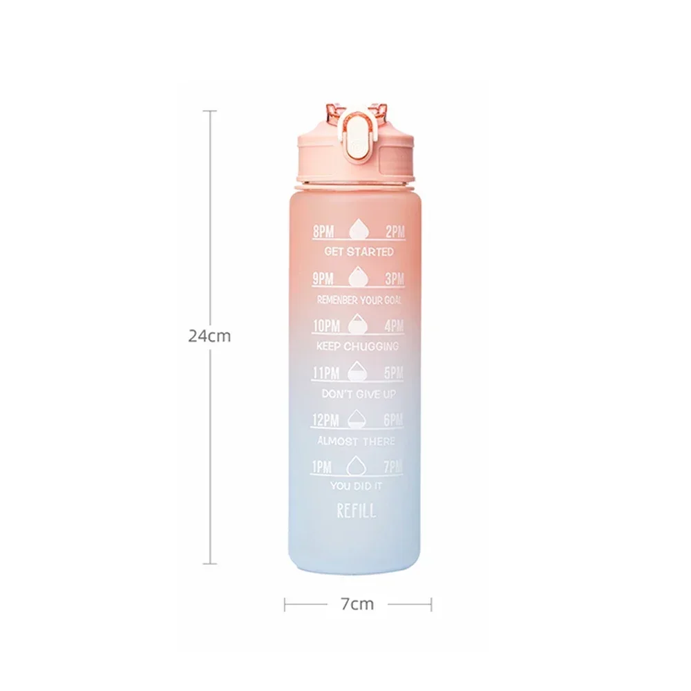 Bottles Sports Leakproof Travel Outdoor Water Bottle Drinking 800/900ml Motivational For Fitness Gym Jugs Kitchen