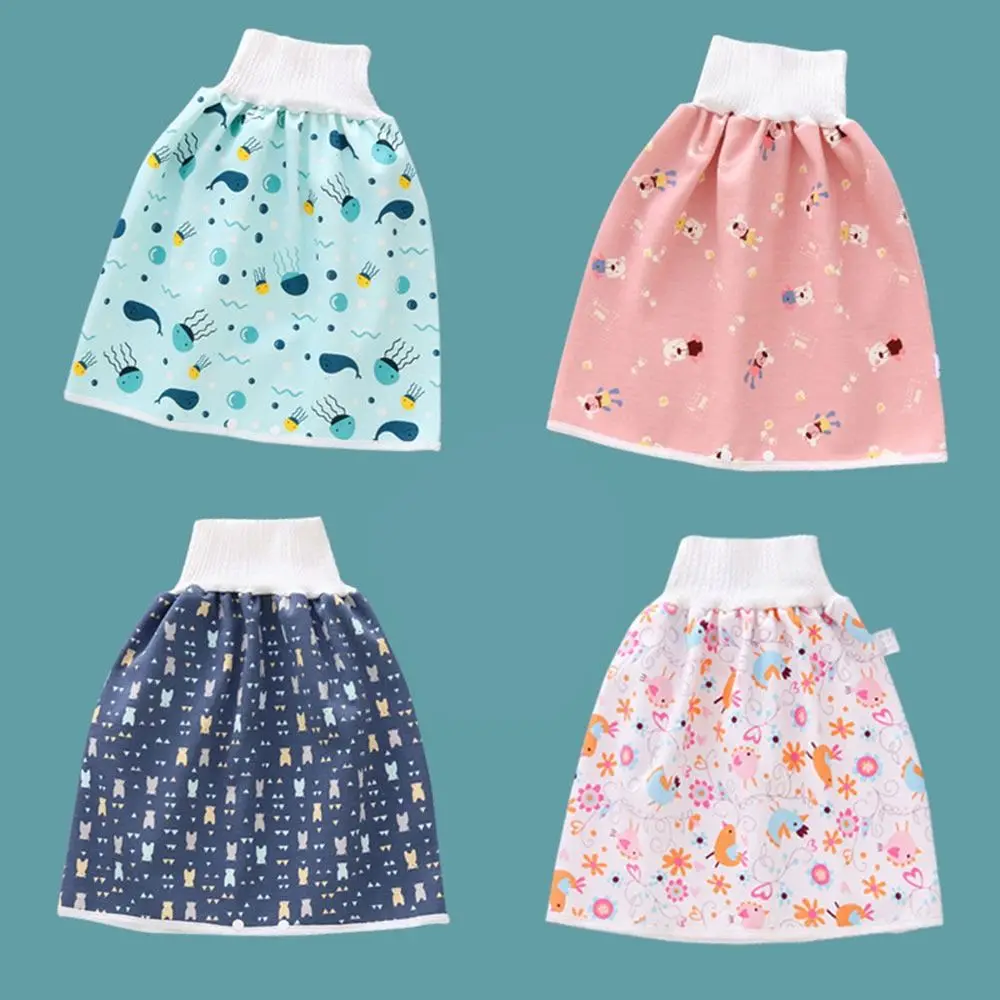 Waterproof Baby Diaper Waterproof Pant Leak Proof Cotton Sleeping Bed Potty Trainining Cotton Diaper Skirt Infant A-line Skirt