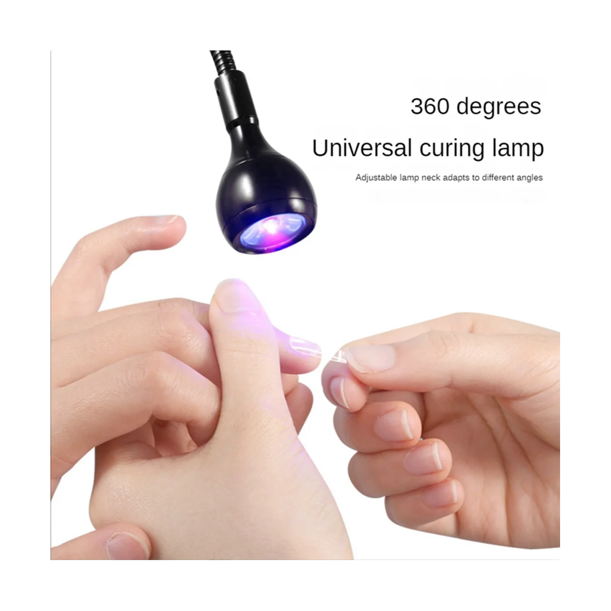 660Nm Wavelength Red Light Manicure Lamp with 360° UV Curing Phototherapy Machine LED Nail Lamp White EU Plug