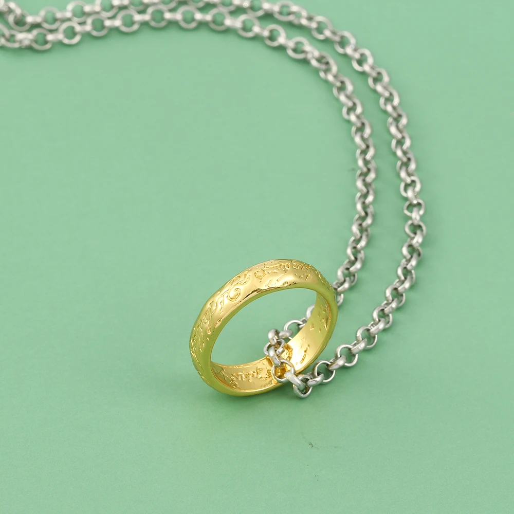 Herr der Ringe Cosplay-Kostüm Ring-Halsketten-Set Modischer Einfacher Stil Anhänger-Accessoire Geschenk für Themenpartys – Detail 4