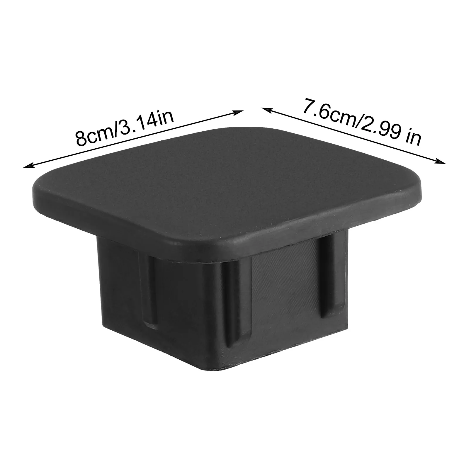 Car Hitch Cover Tow Receiver Tube Plug Black Rubber Trailer Hitch Cover for Vehicle Protection from Debris Moisture Ice and Dirt