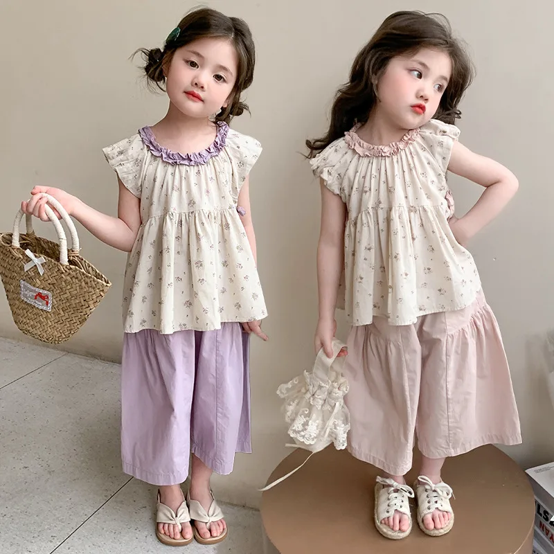Girls' Suit Summer 2026 New Children's Foreign Clothes Summer Fashionable Casual Baby Girl Korean Version Two-piece Set