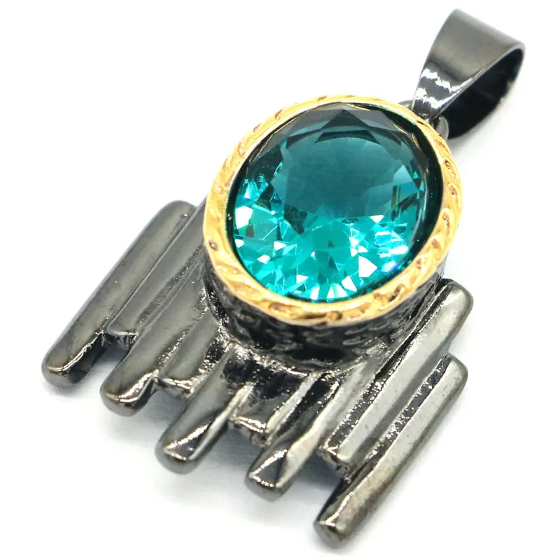 

Buy 3 Get 1 Free 32x19mm Neo-Gothic 6.1g Pink Raspberry Rhodolite Garnet Peridot Aquamarine Women Black Gold Silver Pendant