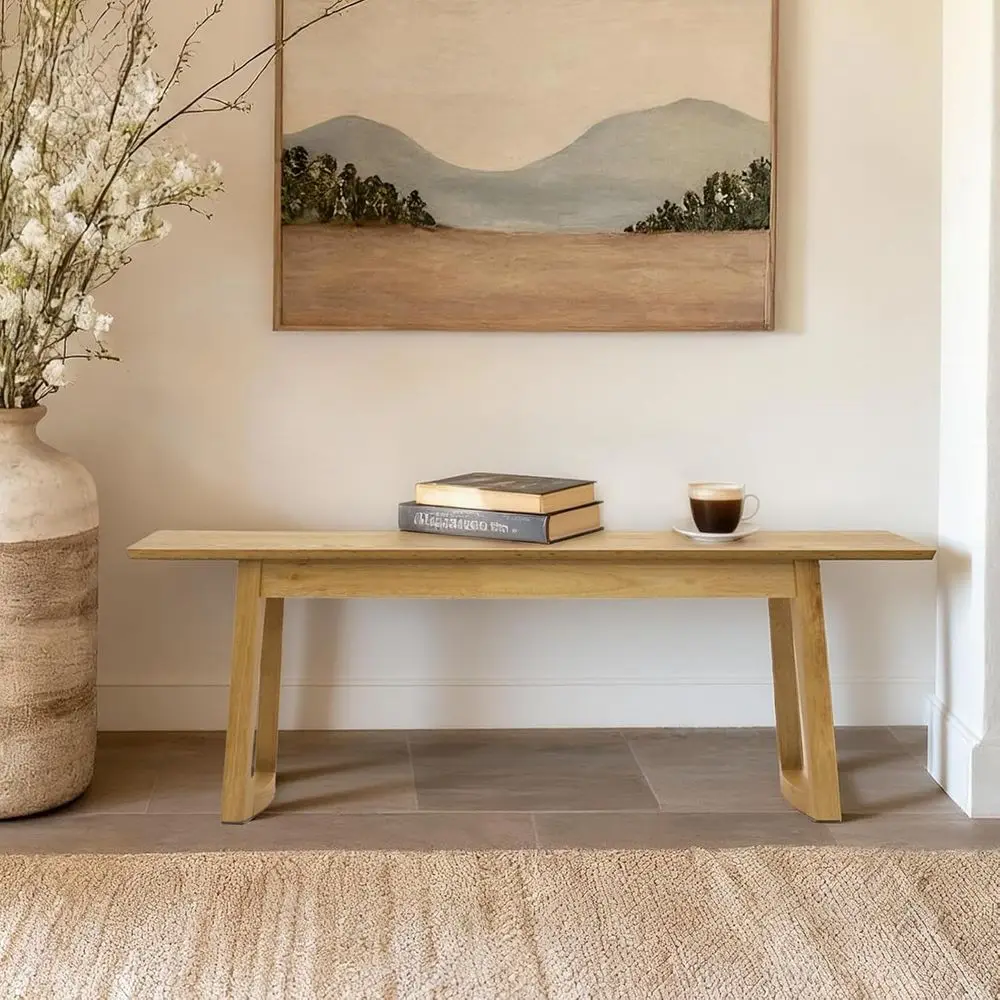 

Solid Oak 55 Dining Bench for Kitchen, Entryway, or Living Room