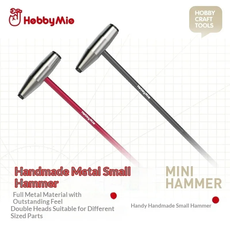 

HOBBY MIO HMH-01R/G Двухголовочный металлический молоток с силиконовым буфером для предотвращения царапин, для моделей Gunpla, хобби, рукоделия, строительных работ