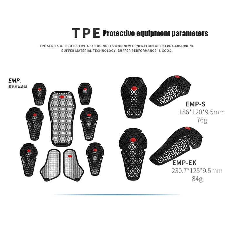 

CE Level 2 Motorcycle Back Elbow Armor - Knee Shoulder Protector Insert Professional Moto Racing Gear Protective Accessories