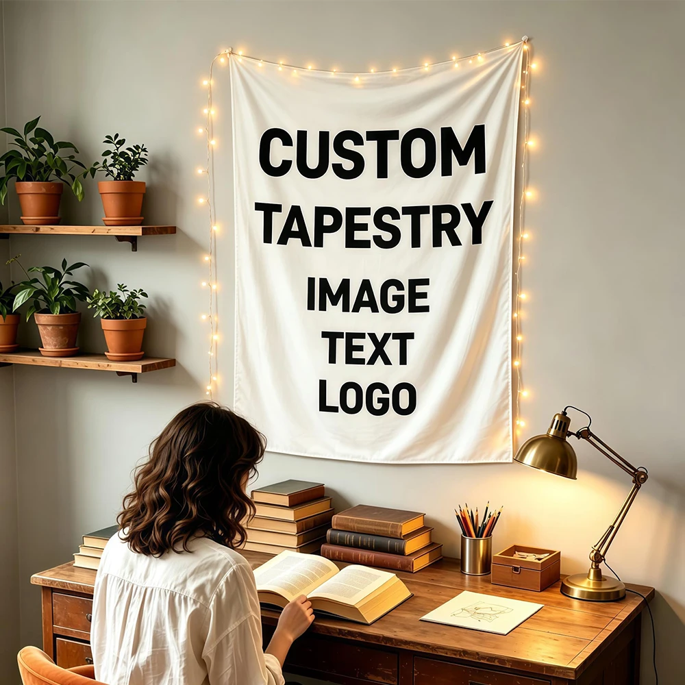 Custom Tapestry Personalized Photo Tapestry Wall Hanging for Bedroom, Living Room & Dorm Decor, Modern Home Wall Art