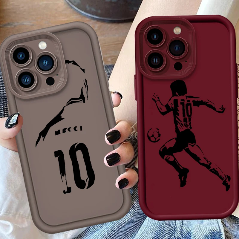 

Football Stars No.10 Logo Art Eye Ladder For Apple iPhone 15 14 13 12 11 XS XR X Pro Max Plus TPU Phone Case