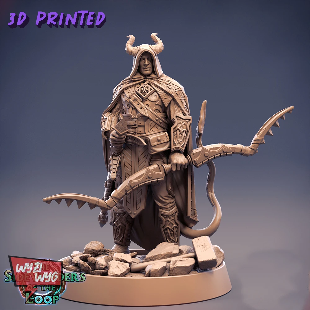 

Tiefling Miniature, Sidewinders Figure, Ranger, Archer, HD 3D Printed Resin Model, Fantasy Proxy Tabletop, Wargame, Dnd TRPG