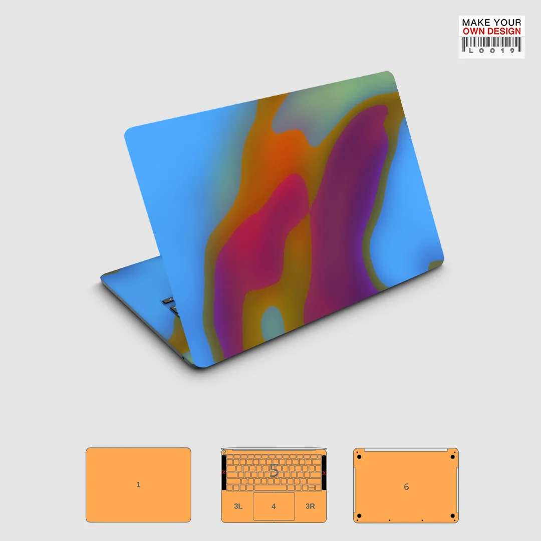 HM Skin Wrap Decal Adesivo in vinile Copertina MacBook Collezione Onde Vinile premium per MacBook Pro e Air