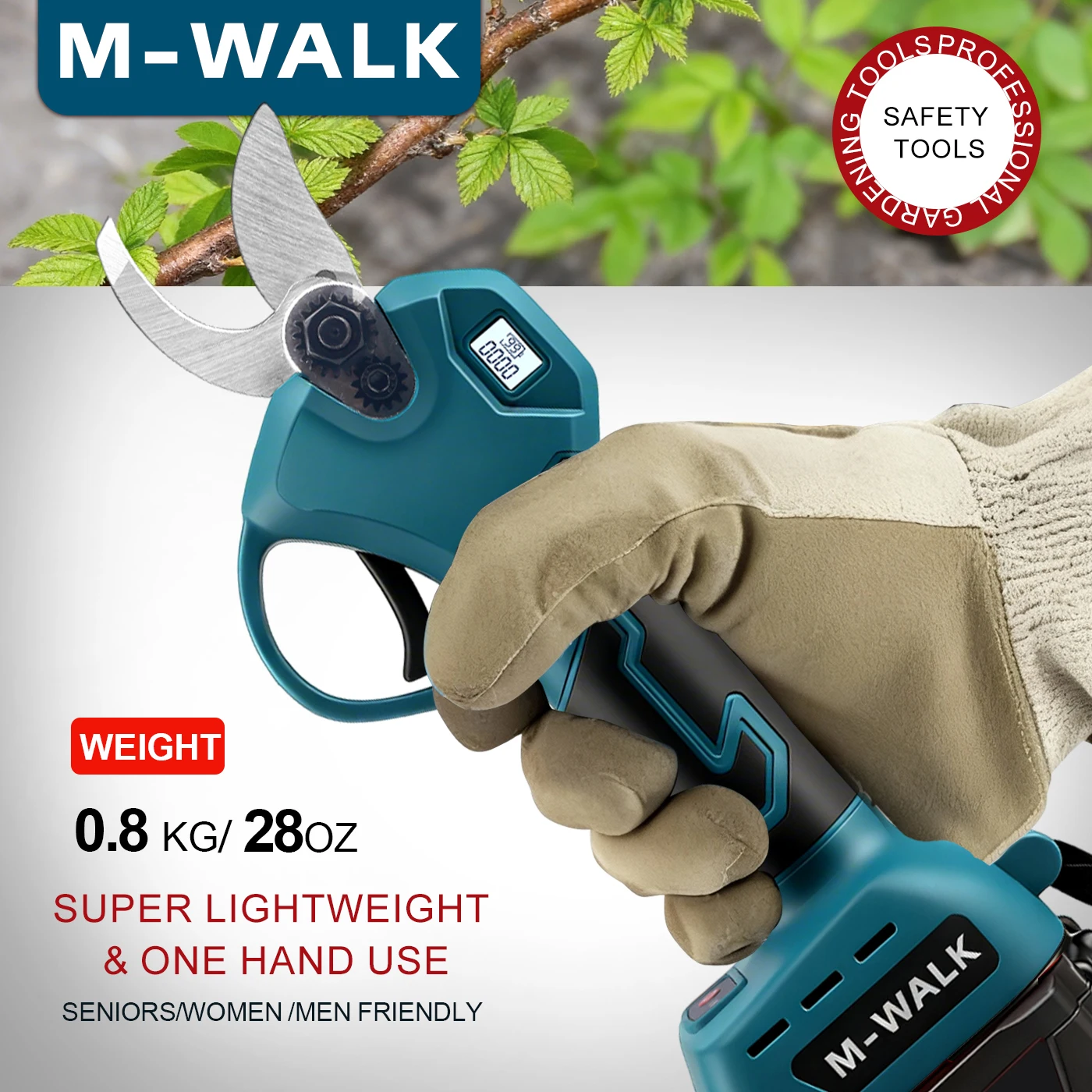 M-WALK 30mm Electric Pruning Shears Brushless Cordless Pruner Shear Garden Tree Branches Cutter For Makita 18V Battery pins - view 2