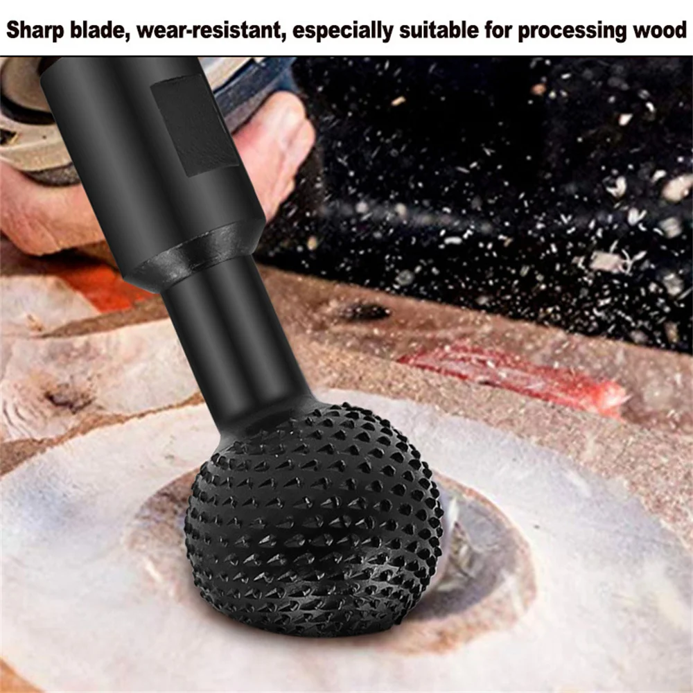 Sphere Rotary Burr Grinding Head Burr Wood Carving Polishing Engraving Drilling Bits Ball Gouge Grinding Head for Angle Grinder