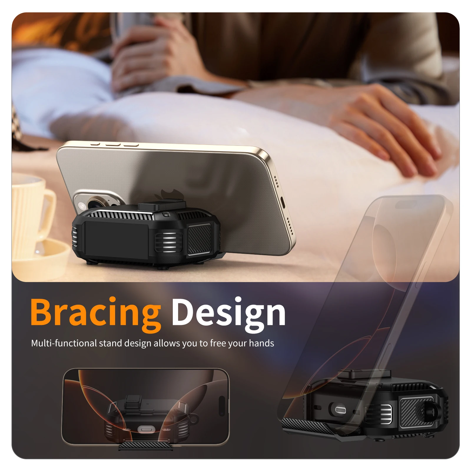 Etui na AirPods 4 z podstawką na telefon i zestawem do czyszczenia kompatybilne z magnetycznym etui z automatycznym zamknięciem Magsafe do AirPods Pro2