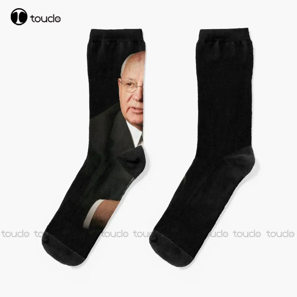 Mikhail Gorbachev Socks Baseball Socks High Quality Cute Elegant Lovely Kawaii Cartoon Sweet Cotton Sock Custom Gift New Popular