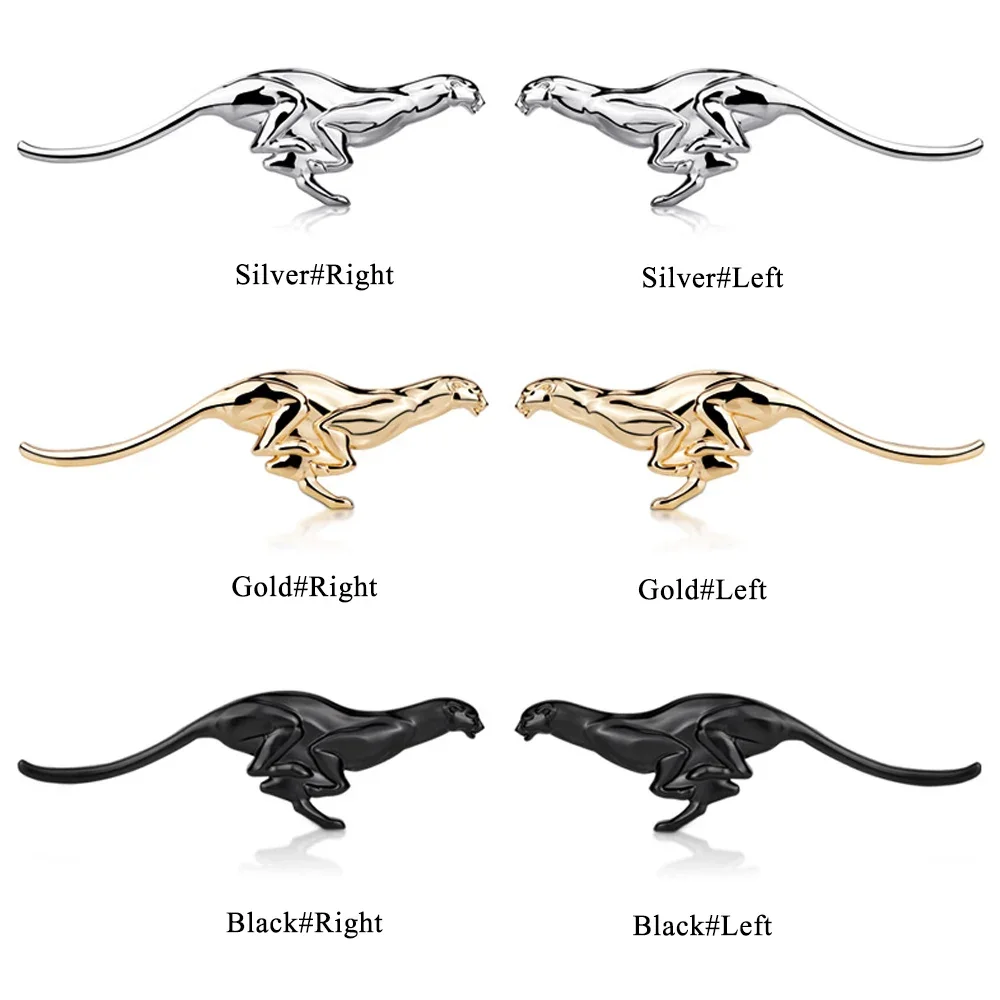 AUTCOAT, 1 Uds., decoración de Metal 3D para coche, adhesivo de leopardo de Metal, insignia para coche, pegatina con emblema para coches universales, Moto y bicicleta